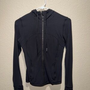 Women's Black Zip-Up Hooded Define Jacket